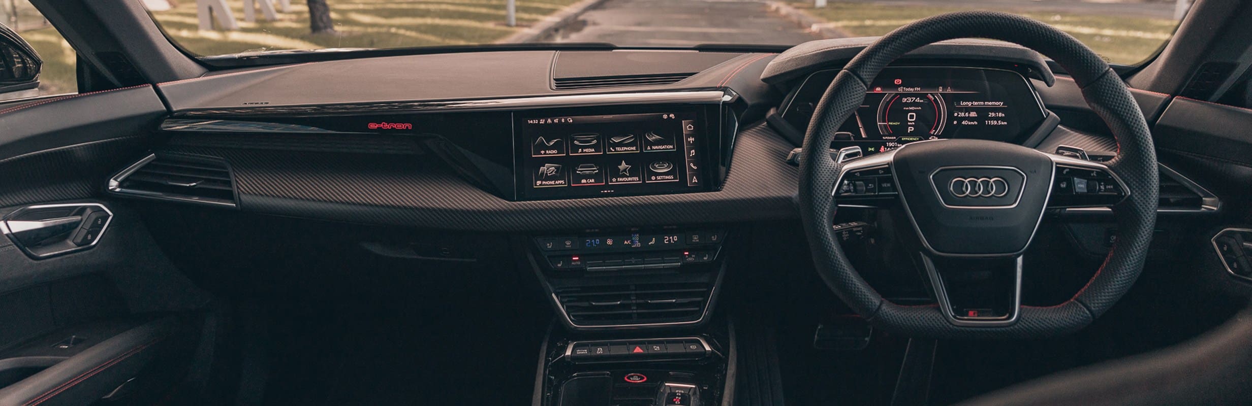 The interior of the Audi RS e-tron GT