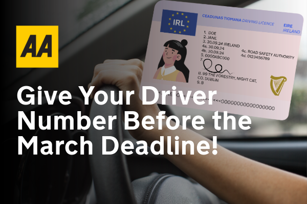 AA Ireland Urges Motorists to Update Their Driving Licence Numbers Before March 31st!